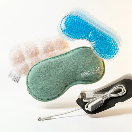 UNCLOGIC Seaweed Eye Mask for Dry Eyes & MGD | Weighted Rose Quartz + FIR Heat Therapy