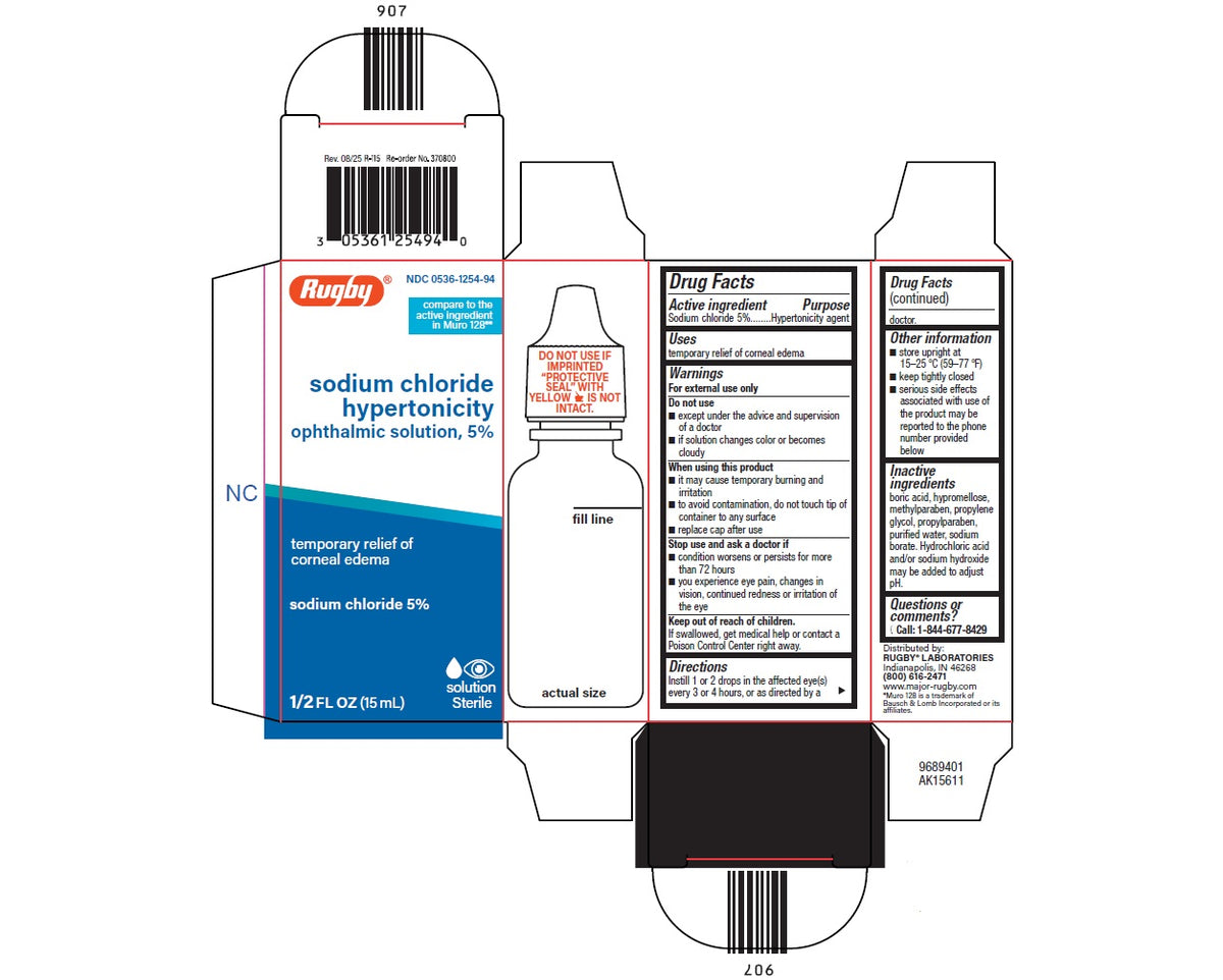 Rugby sodium chloride ophthalmic solution 5%, 15 mL retail carton