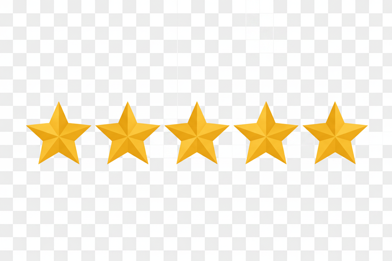 5 Star Rating Badge - Large