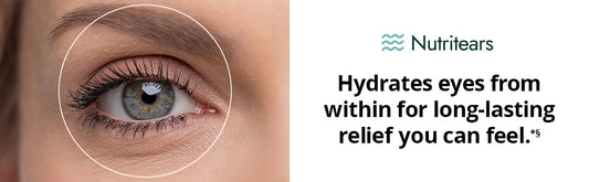 Blink NutriTears Clinically Proven Supplement for Dry Eyes, Eye Care with Lutein & Zeaxanthin and Vitamin D to Hydrate Eyes from Within for Long-Lasting Relief, 50 Softgels