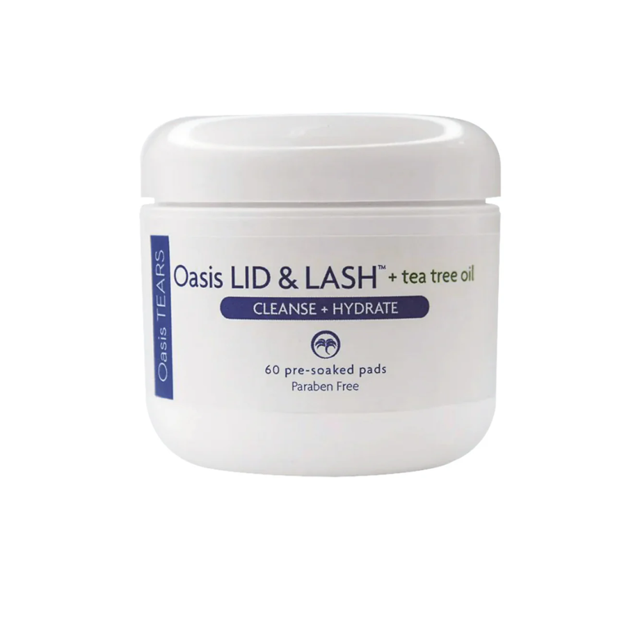 Oasis LID & LASH® + Tea Tree Oil Pads  60 Pre-Soaked Wipes for Eyelid Hygiene & Makeup Removal  Deep Cleansing & Hydration for Healthier Lids and Lashes