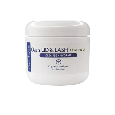 Oasis LID & LASH® + Tea Tree Oil Pads  60 Pre-Soaked Wipes for Eyelid Hygiene & Makeup Removal  Deep Cleansing & Hydration for Healthier Lids and Lashes