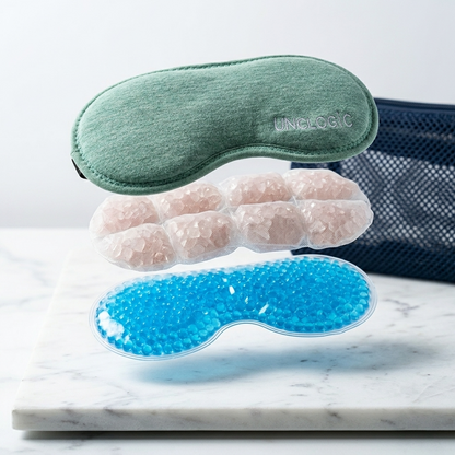 UNCLOGIC Seaweed Eye Mask for Dry Eyes & MGD | Weighted Rose Quartz + FIR Heat Therapy