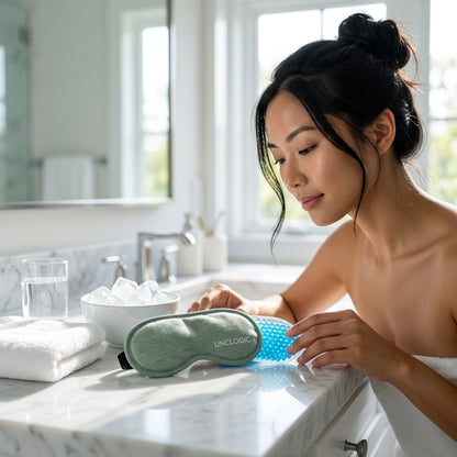 UNCLOGIC Seaweed Eye Mask for Dry Eyes & MGD | Weighted Rose Quartz + FIR Heat Therapy
