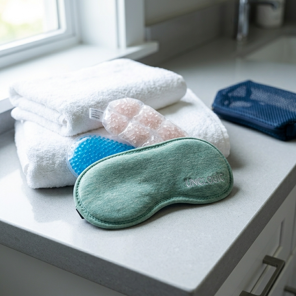 UNCLOGIC Seaweed Eye Mask for Dry Eyes & MGD | Weighted Rose Quartz + FIR Heat Therapy