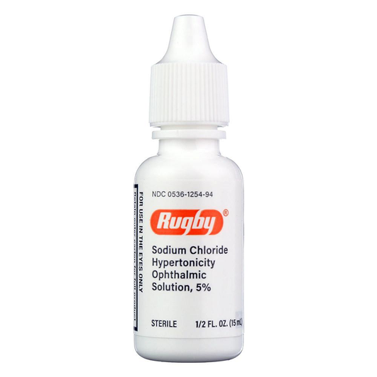 Rugby sodium chloride ophthalmic solution 5%, 15 mL bottle, NDC 0536-1254-94
