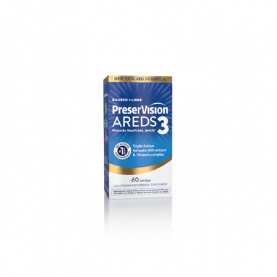 PreserVision AREDS3 Eye Vitamins, #1 Eye Doctor Recommended Brand, 3-in-1 Macular Supplement, 60 Softgels